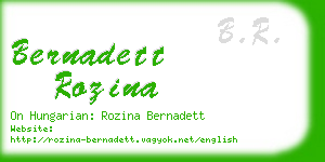 bernadett rozina business card